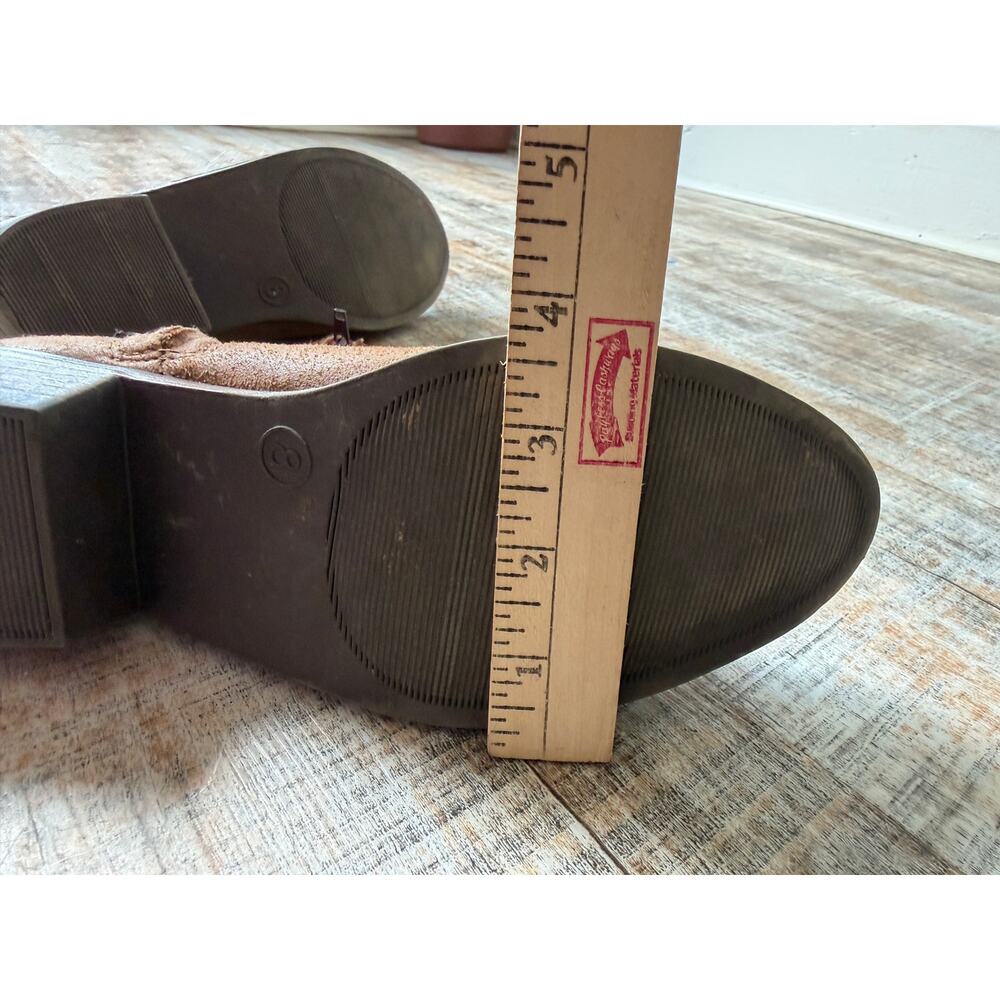Southwestern Boho Faux Suede Cowboy Boots Ankle Boots Aztec Panels Western Sz 8 - Picture 13 of 13
